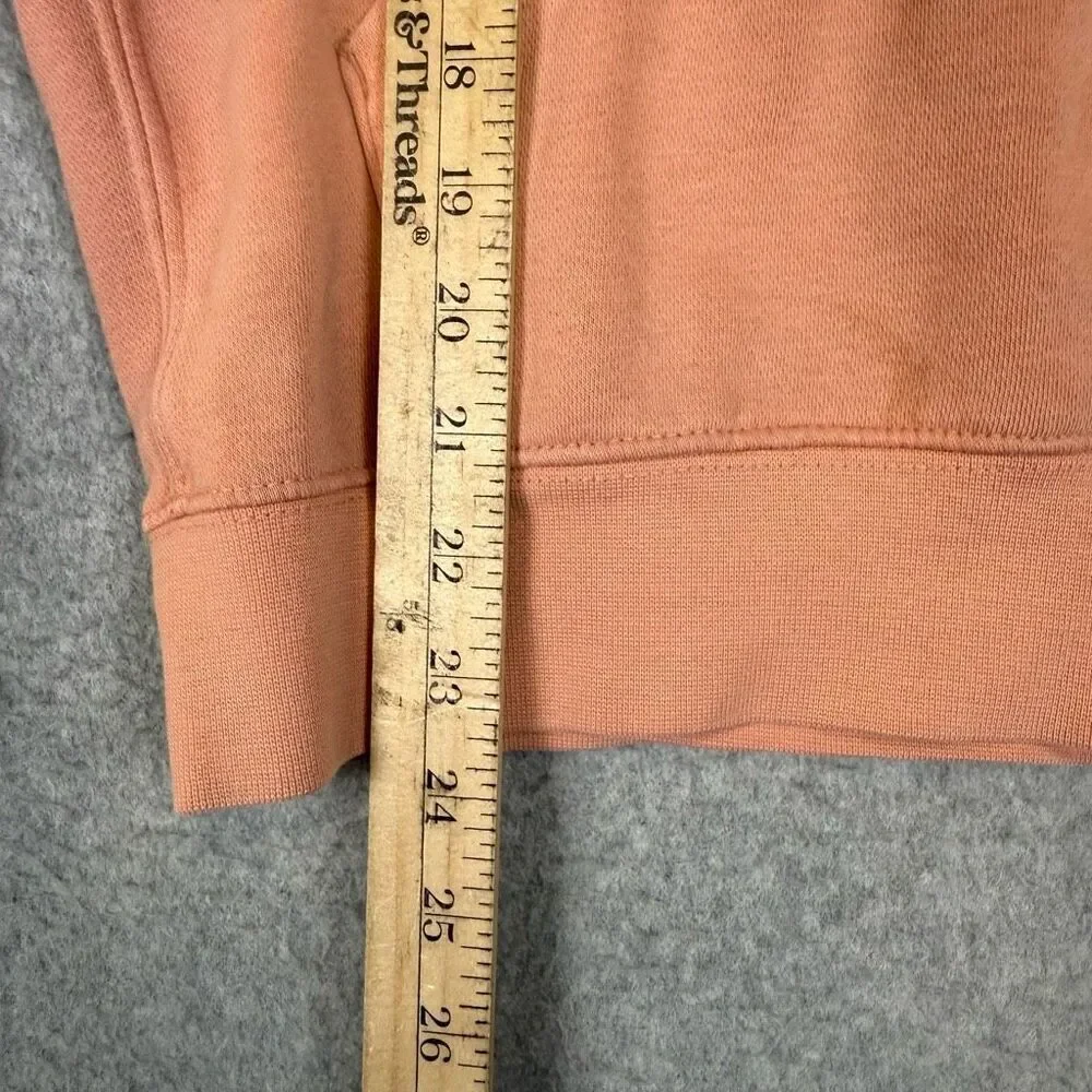 Nike Mens Size Medium Pullover Hoodie Sweatshirt Orange Front Pocket Swoosh Logo